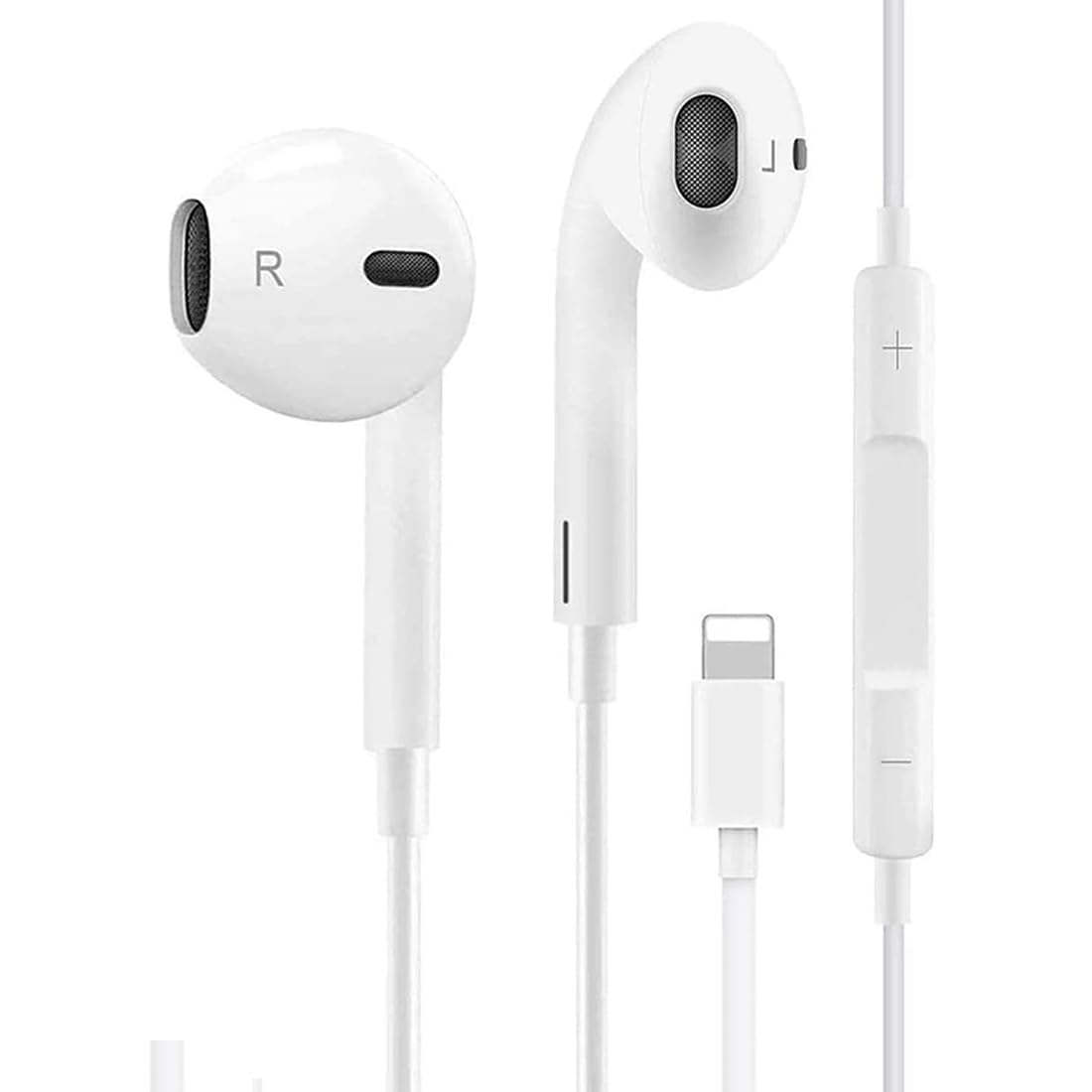 [Orginal] Earphones for Apple Earbuds, iPhone Wired with USB-C [Apple MFi Certified] Wired Earphones with Microphone and Calling Headphones for iPhone 14/16/17 (Lightning Connector)