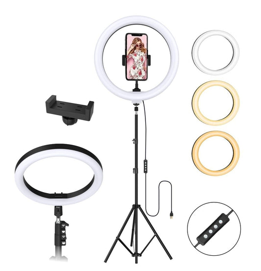 Tygot Professional (14 Inch) Led Ring Light with 7 Feet Tripod Stand for Mobile Phones & Camera, 3 Temperature Mode Dimmable Lighting, Photo-Shoot, Video Shoot, Makeup & More