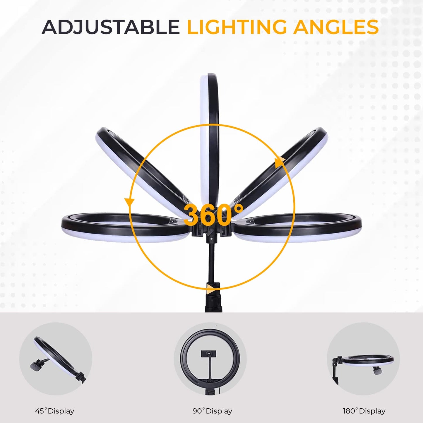 Tygot Professional (14 Inch) Led Ring Light with 7 Feet Tripod Stand for Mobile Phones & Camera, 3 Temperature Mode Dimmable Lighting, Photo-Shoot, Video Shoot, Makeup & More