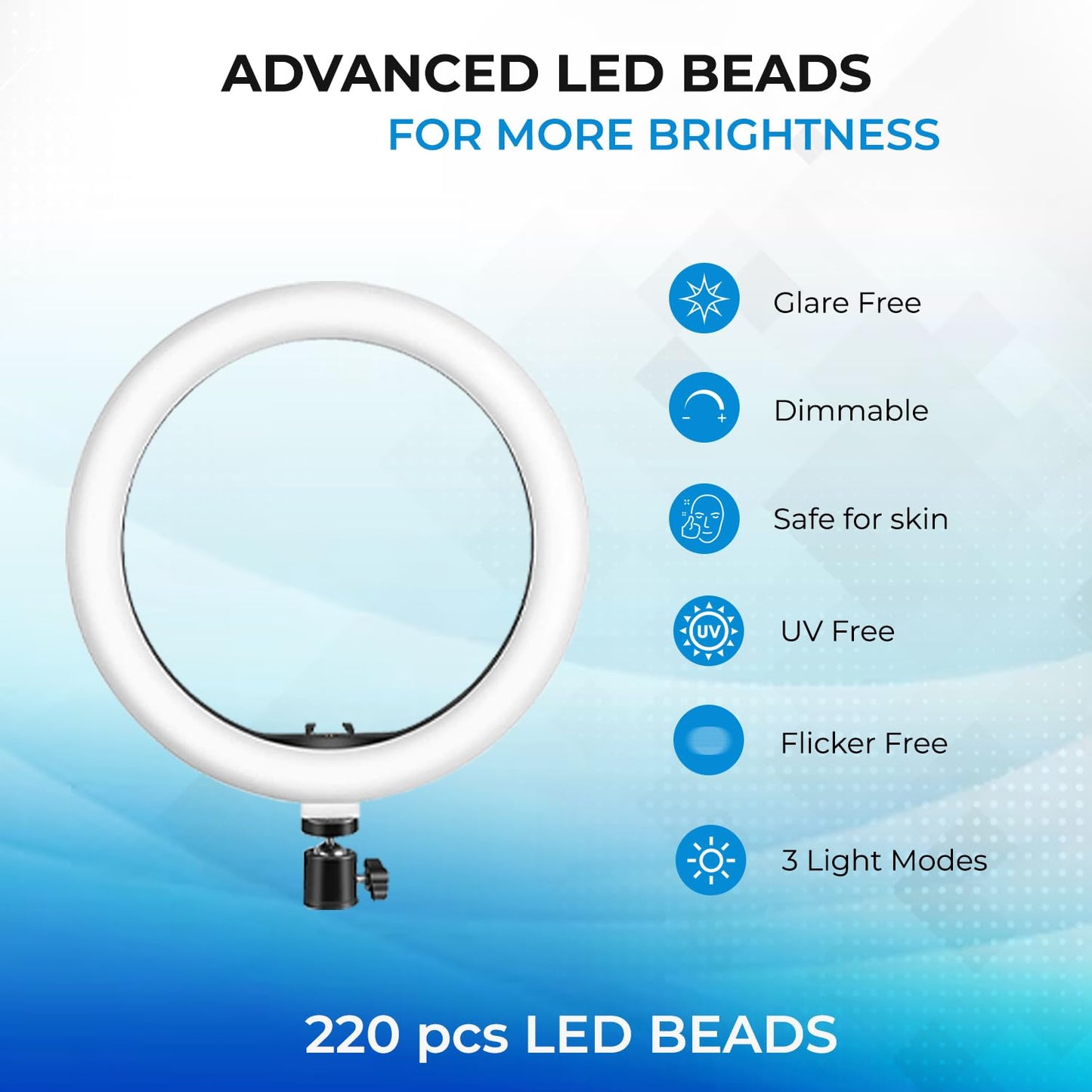 Tygot Professional (14 Inch) Led Ring Light with 7 Feet Tripod Stand for Mobile Phones & Camera, 3 Temperature Mode Dimmable Lighting, Photo-Shoot, Video Shoot, Makeup & More