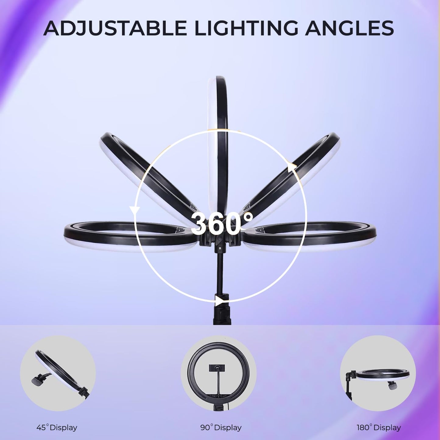 Tygot Professional (14 Inch) Led Ring Light with 7 Feet Tripod Stand for Mobile Phones & Camera, 3 Temperature Mode Dimmable Lighting, Photo-Shoot, Video Shoot, Makeup & More