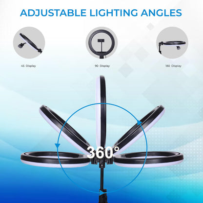 Tygot Professional (14 Inch) Led Ring Light with 7 Feet Tripod Stand for Mobile Phones & Camera, 3 Temperature Mode Dimmable Lighting, Photo-Shoot, Video Shoot, Makeup & More