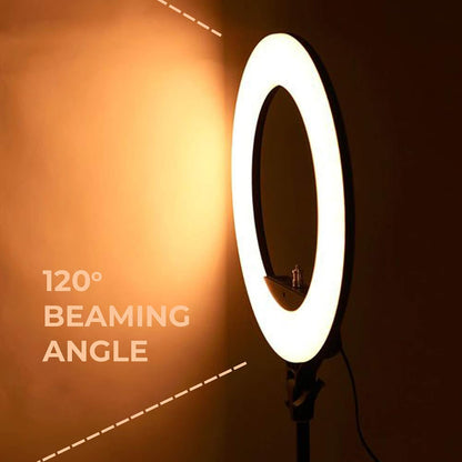 Tygot Professional (14 Inch) Led Ring Light with 7 Feet Tripod Stand for Mobile Phones & Camera, 3 Temperature Mode Dimmable Lighting, Photo-Shoot, Video Shoot, Makeup & More