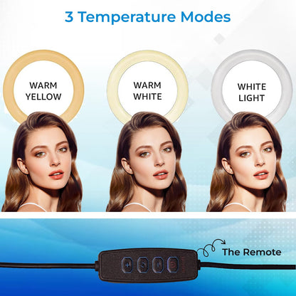 Tygot Professional (14 Inch) Led Ring Light with 7 Feet Tripod Stand for Mobile Phones & Camera, 3 Temperature Mode Dimmable Lighting, Photo-Shoot, Video Shoot, Makeup & More