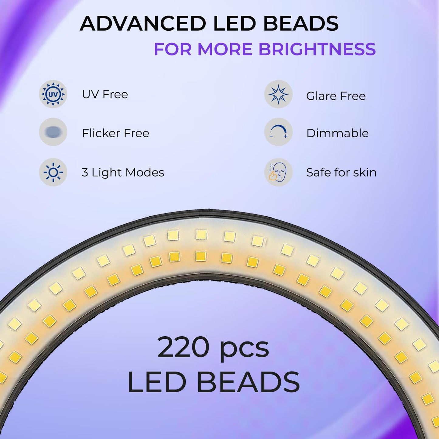 Tygot Professional (14 Inch) Led Ring Light with 7 Feet Tripod Stand for Mobile Phones & Camera, 3 Temperature Mode Dimmable Lighting, Photo-Shoot, Video Shoot, Makeup & More