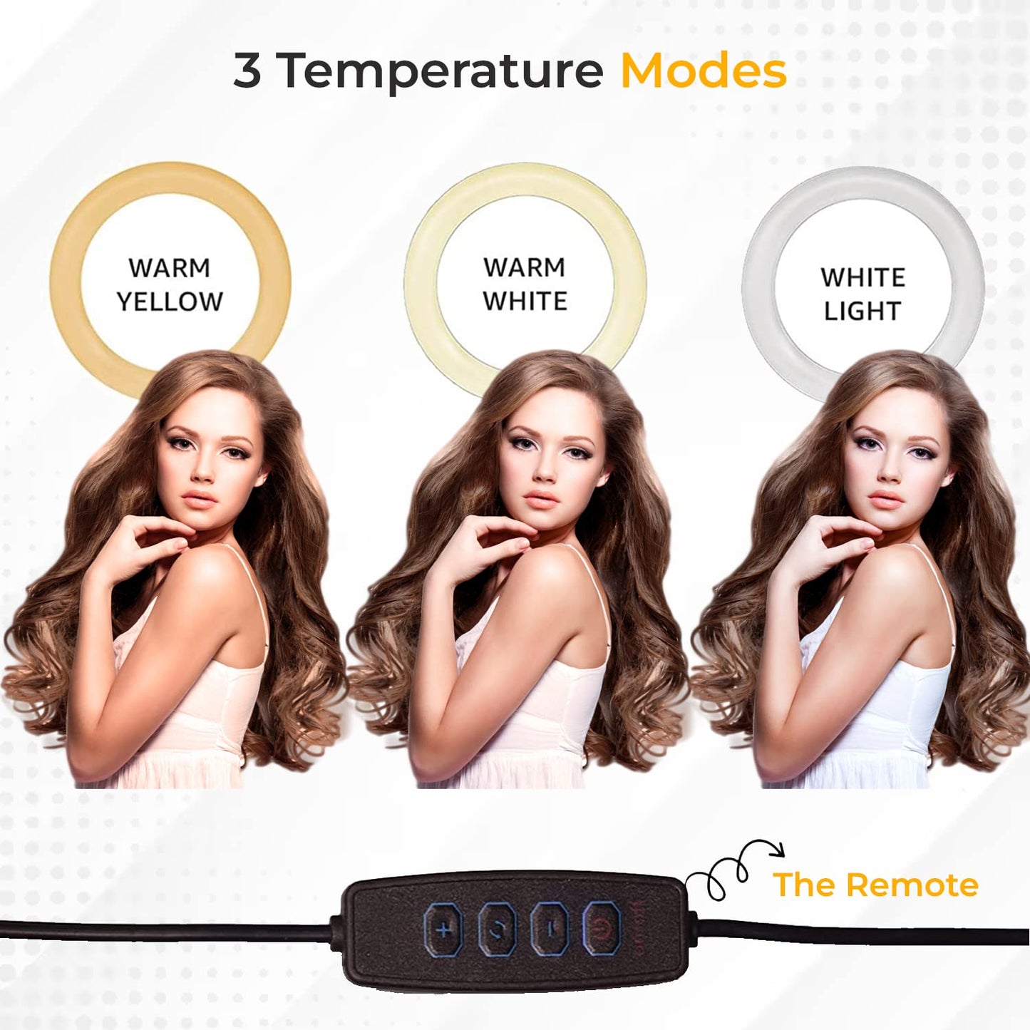 Tygot Professional (14 Inch) Led Ring Light with 7 Feet Tripod Stand for Mobile Phones & Camera, 3 Temperature Mode Dimmable Lighting, Photo-Shoot, Video Shoot, Makeup & More