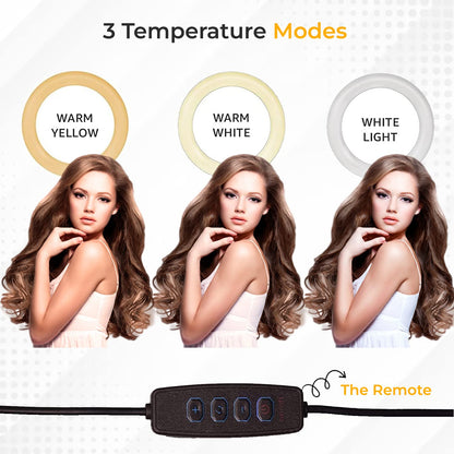 Tygot Professional (14 Inch) Led Ring Light with 7 Feet Tripod Stand for Mobile Phones & Camera, 3 Temperature Mode Dimmable Lighting, Photo-Shoot, Video Shoot, Makeup & More