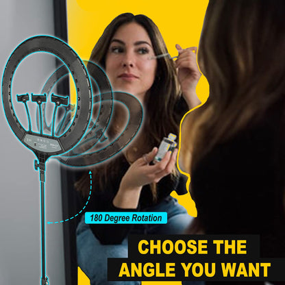 Tygot Professional (14 Inch) Led Ring Light with 7 Feet Tripod Stand for Mobile Phones & Camera, 3 Temperature Mode Dimmable Lighting, Photo-Shoot, Video Shoot, Makeup & More