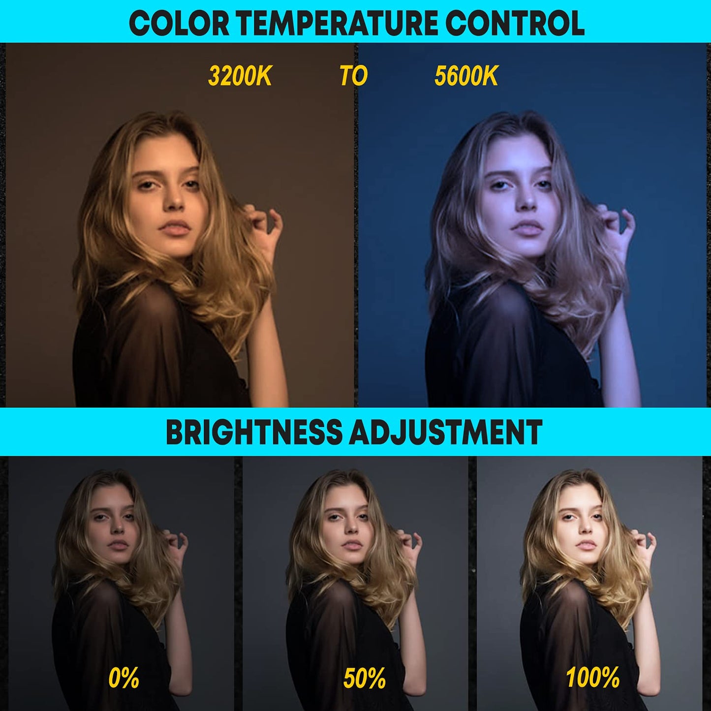 Tygot Professional (14 Inch) Led Ring Light with 7 Feet Tripod Stand for Mobile Phones & Camera, 3 Temperature Mode Dimmable Lighting, Photo-Shoot, Video Shoot, Makeup & More