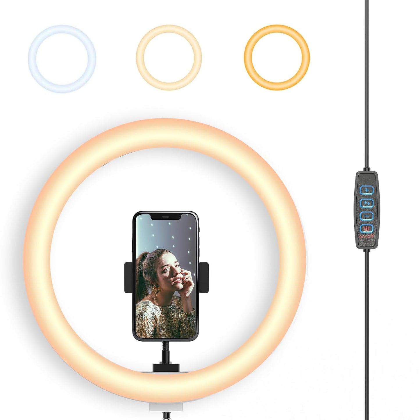 Tygot Professional (14 Inch) Led Ring Light with 7 Feet Tripod Stand for Mobile Phones & Camera, 3 Temperature Mode Dimmable Lighting, Photo-Shoot, Video Shoot, Makeup & More